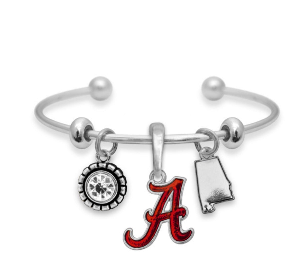College Teams Cuff Bracelets with Stone & Charms