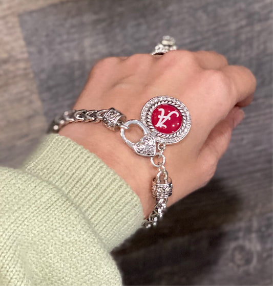 Game Day Team Bracelet Featuring Rhinestone Accents